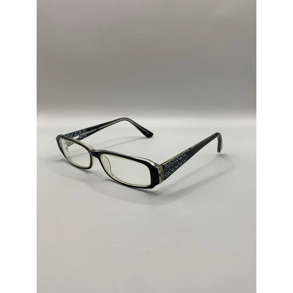 Jubilee Eyeglasses 51-15-135 Black Crystal Rectangle Full Rim Frame Only